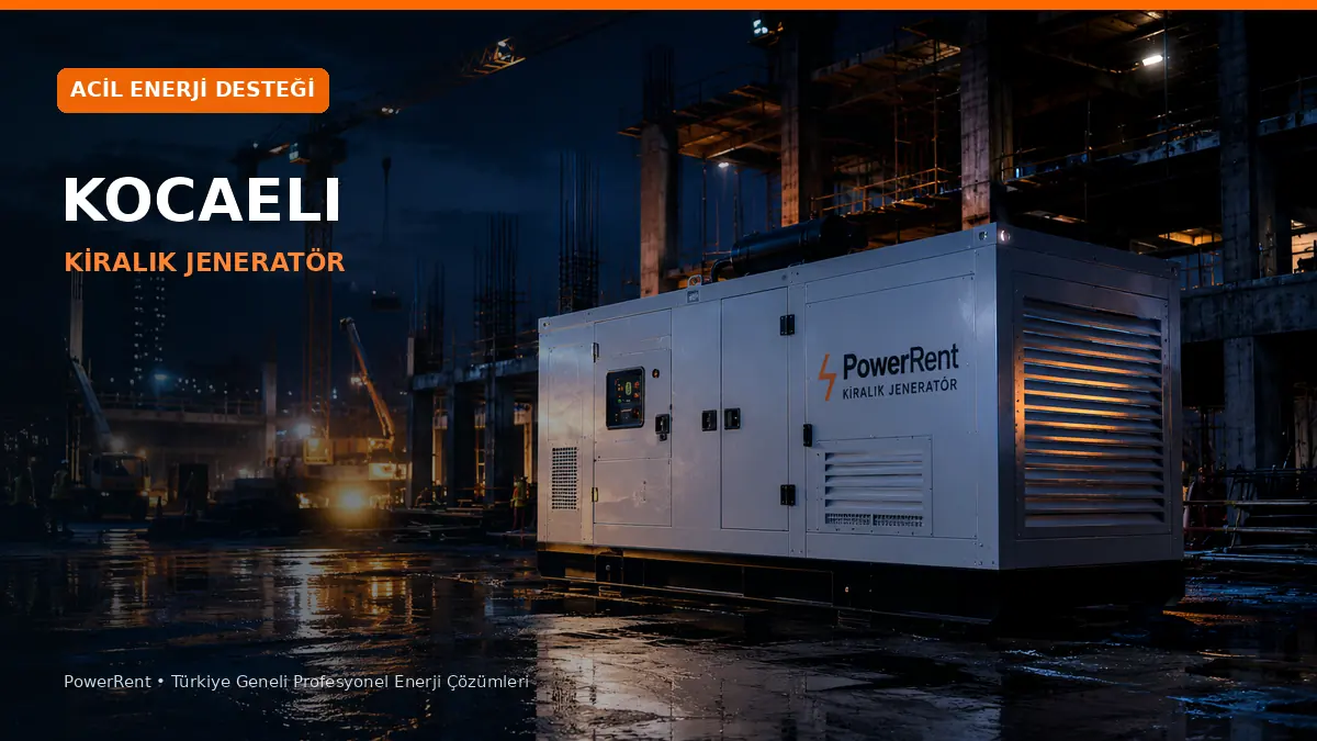 Kocaeli Acil Jeneratör Kiralama ve 7/24 Enerji Desteği